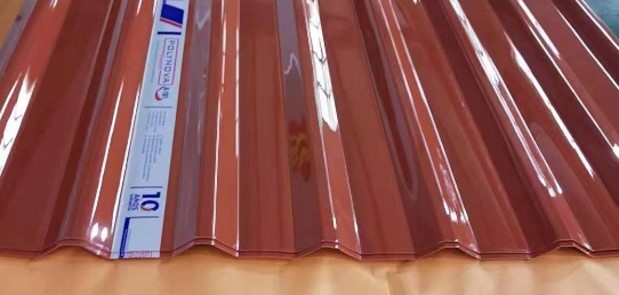 LAMINA R101 DE POLICARBONATO SOLIDO ROJO TERRACOTA